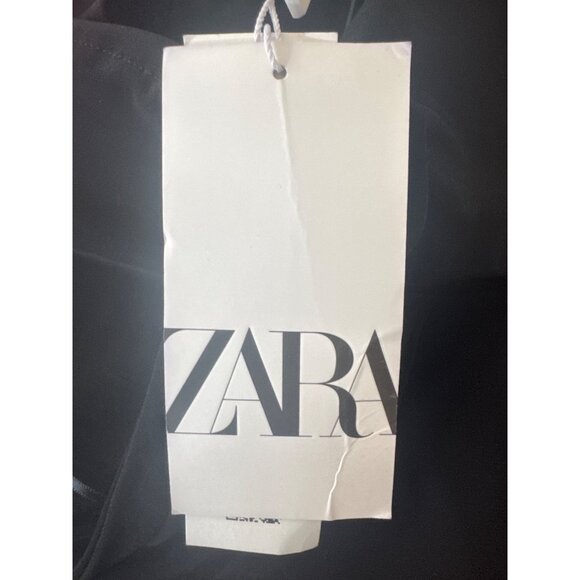 ZARA NWT Black Medium Midi Dress With Built-In Cups & Spaghetti Straps - Picture 14 of 16